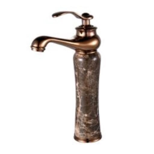 Faucet 12" Mixer Full Marble Print & Rose Gold ( Brass )