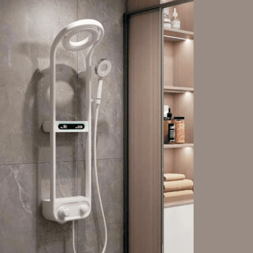 White Round Shower Panel