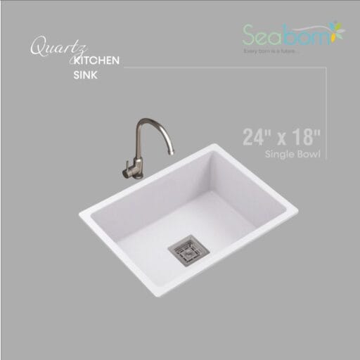 Quartz Kitchen Sink (24x18x8.5 Inch)
