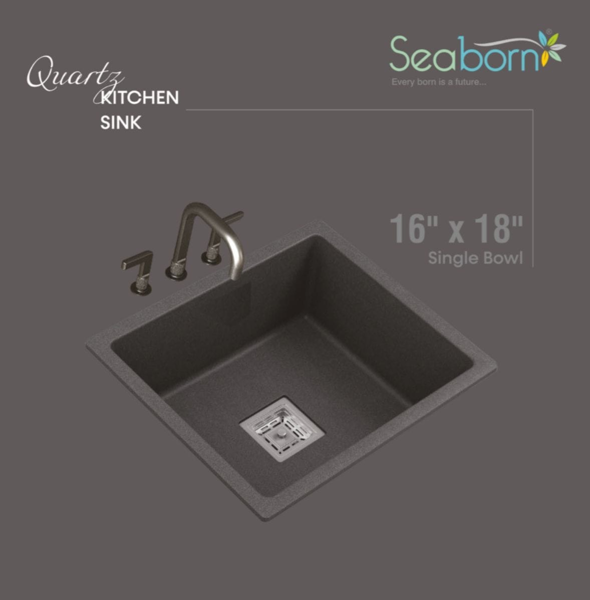Quartz Kitchen Sink (16x18 Inch)