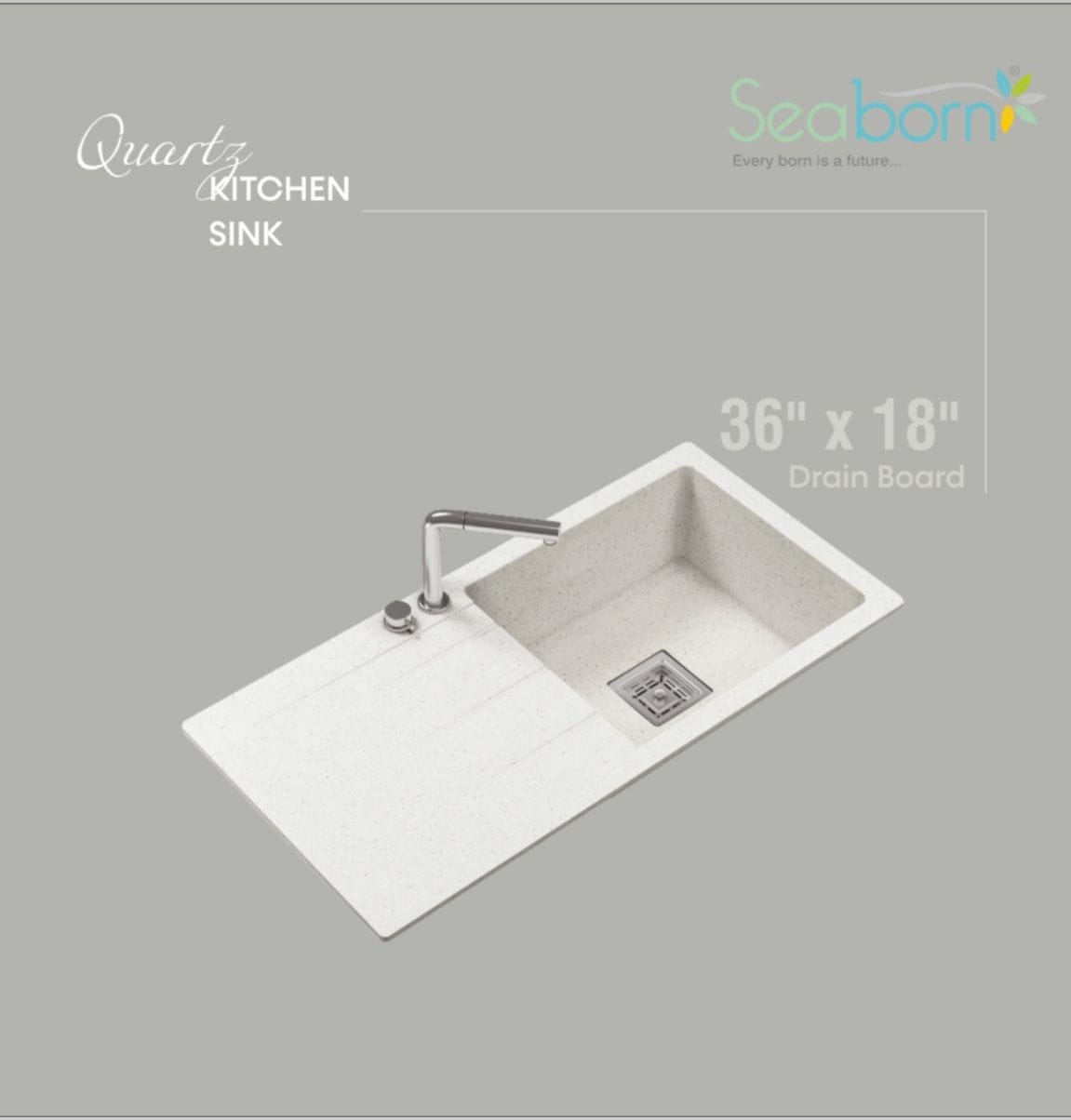 Quartz Kitchen Sink (36x18x9 Inch)