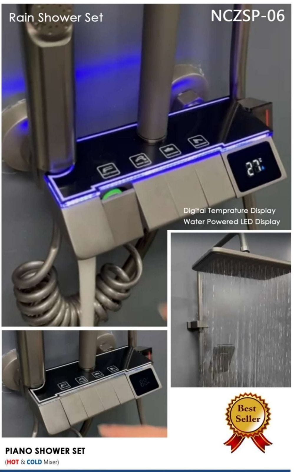 Best Seller Piano Shower Set M.No. 006