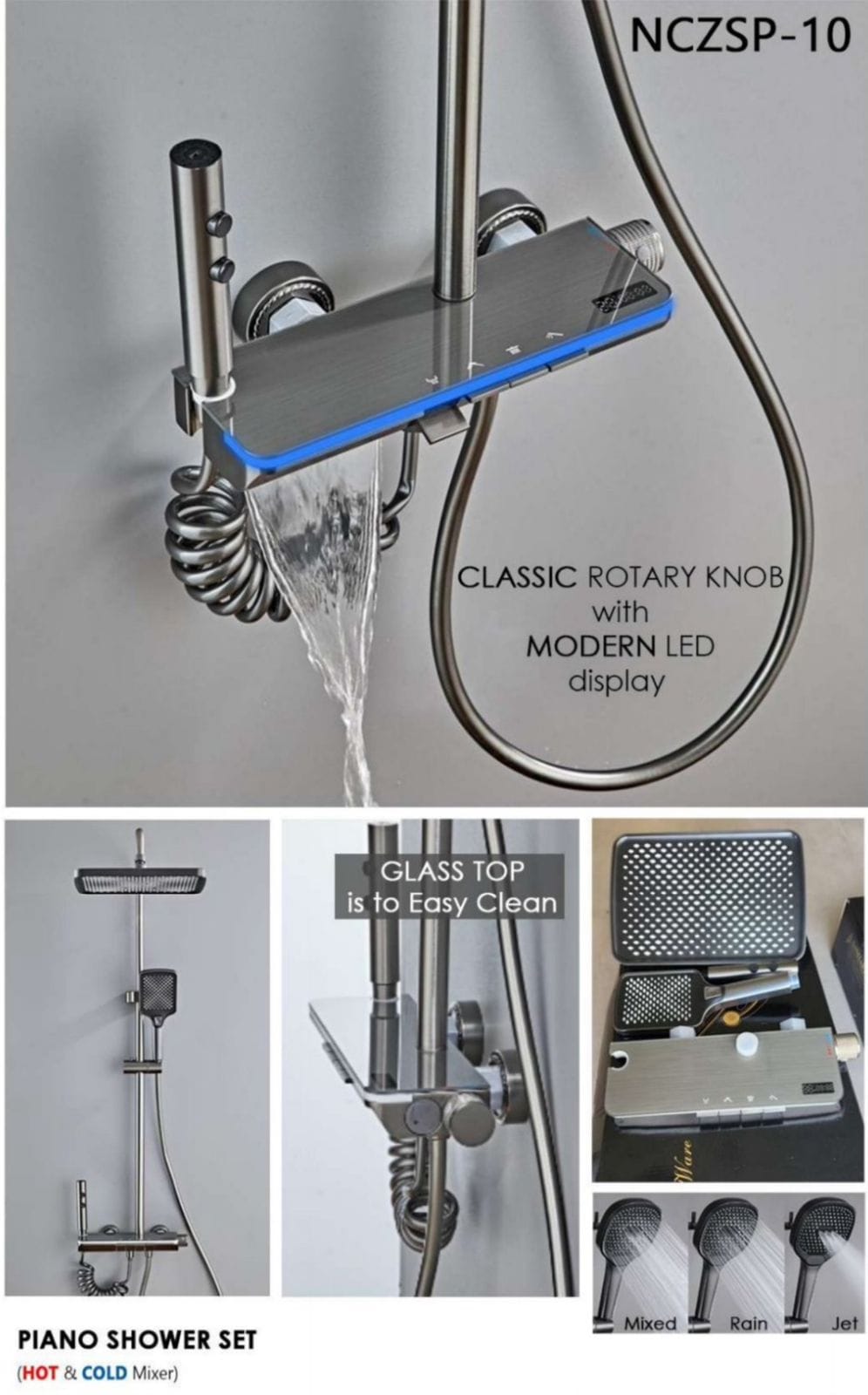 Classic Rotary Knob with Modern LED Display M.No. Seaborn 0010