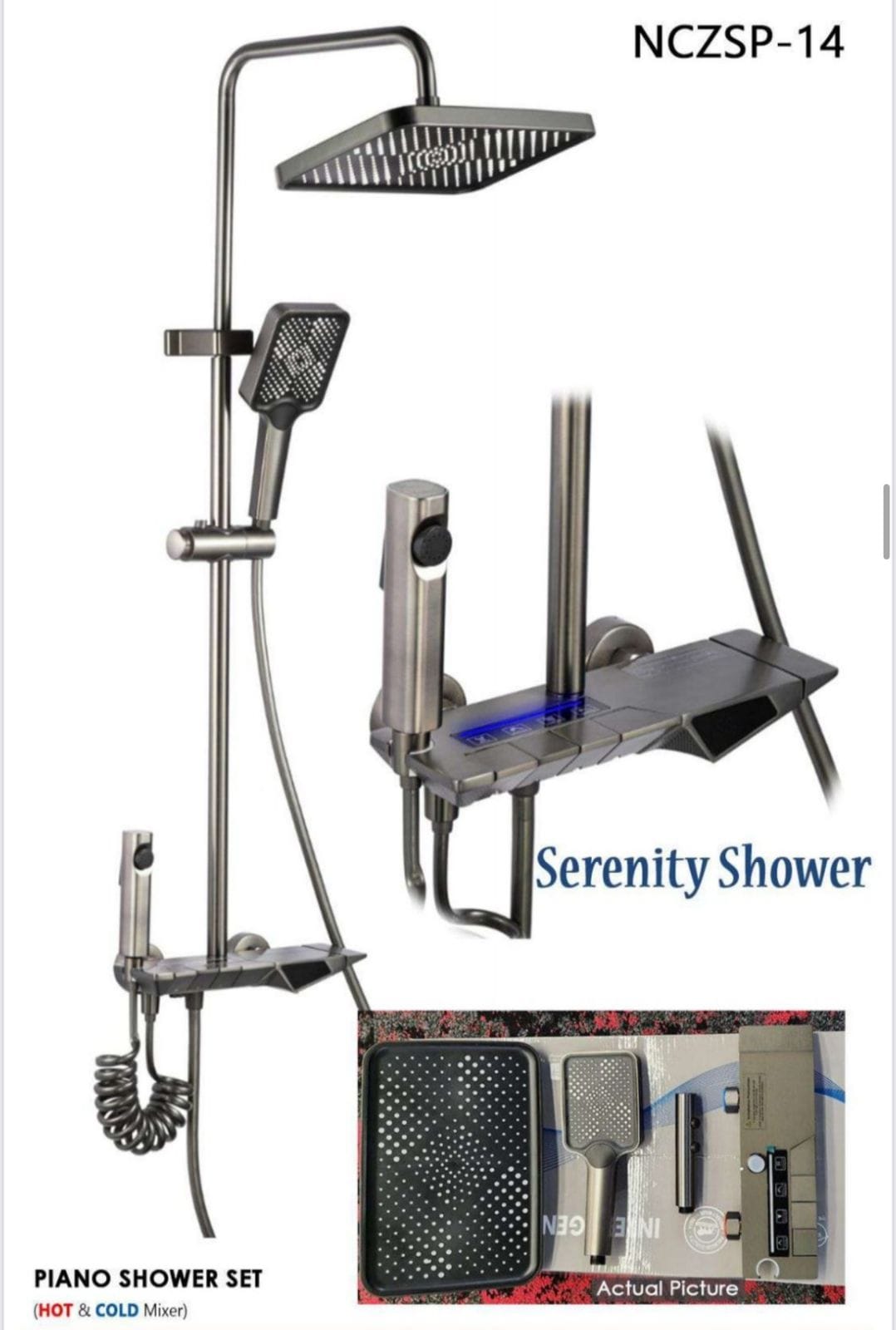 Serenity Shower Set Model No: Seaborn 0014