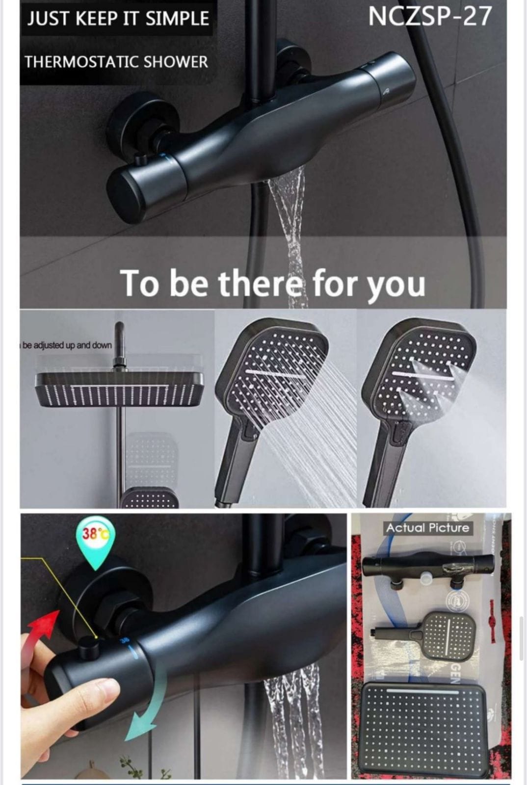 Thermostatic Shower Set Model No: 0027