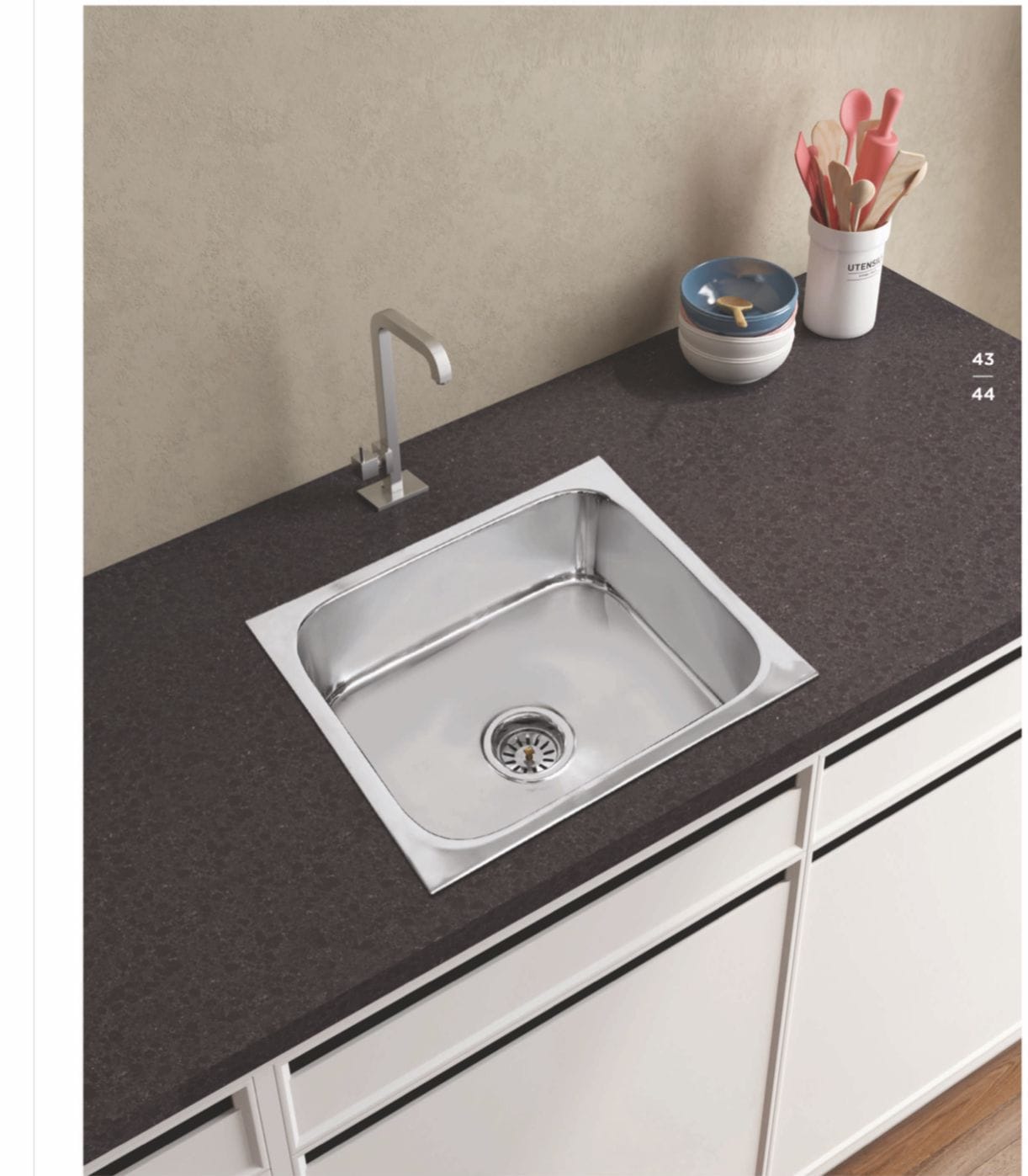 MODULAR SS KITCHEN SINK 18X16X8 INCH