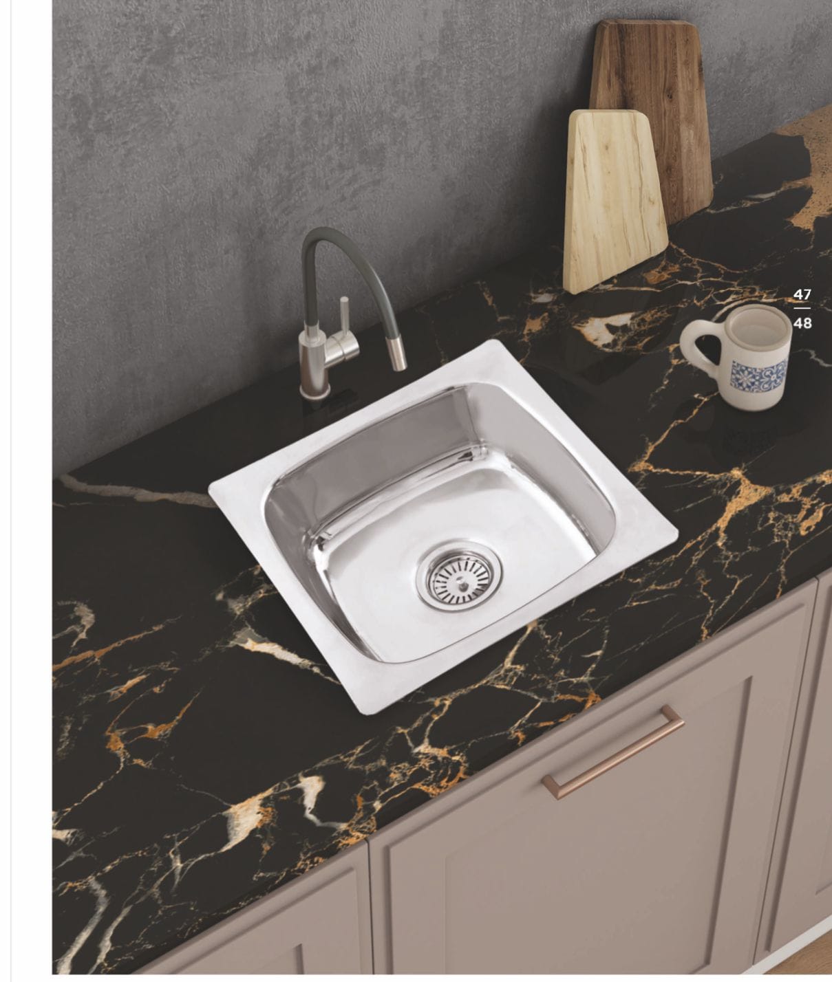 OVEL SS KITCHEN SINK 24X18X9