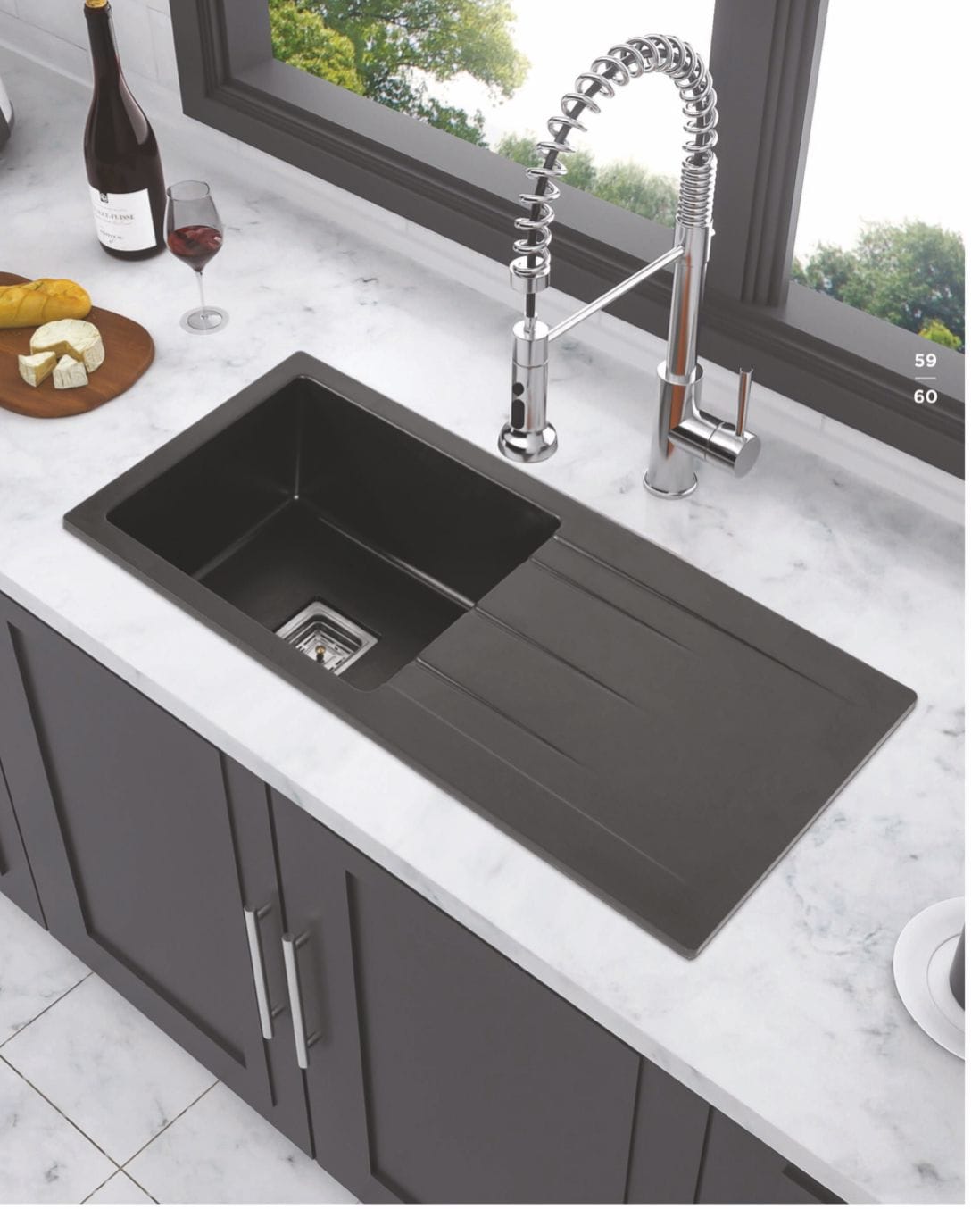 Quartz Kitchen Sink 36x18 inch M.No. AS - 1006