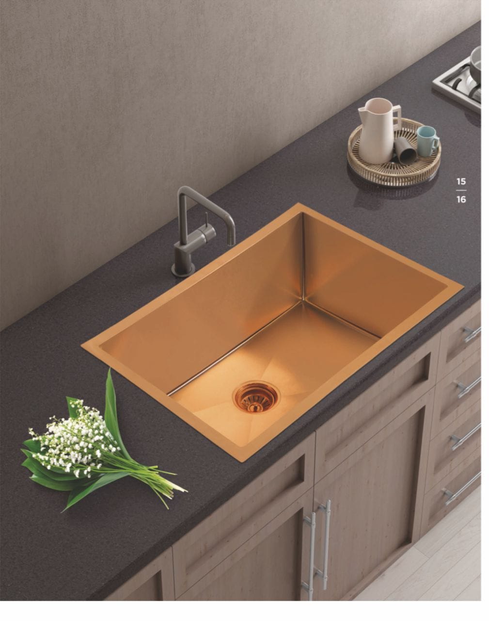 PVD HANDCRAFTED KITCHEN SINK 24X18X10