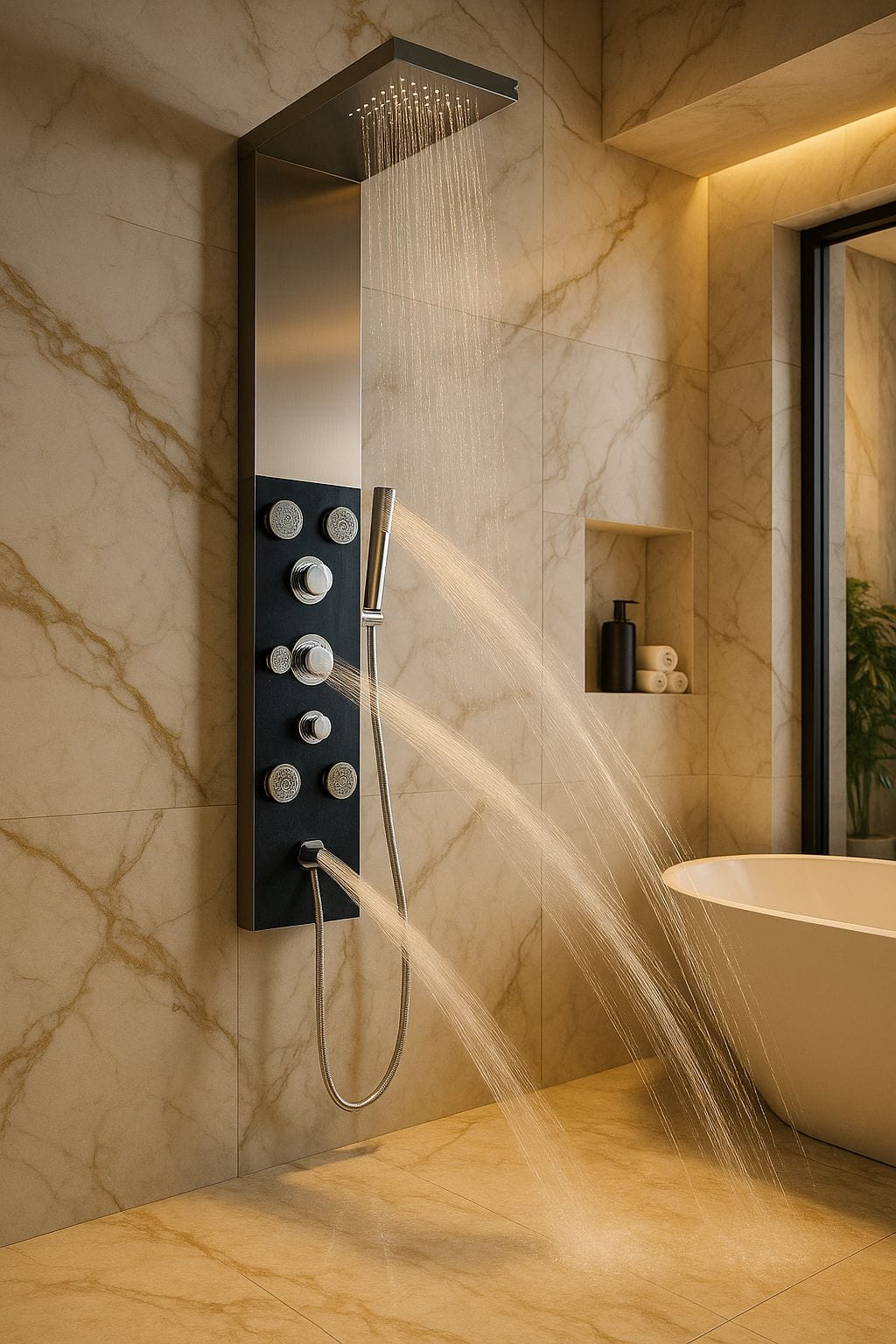Shower Panel LED Mirror Effect - Seaborn 002