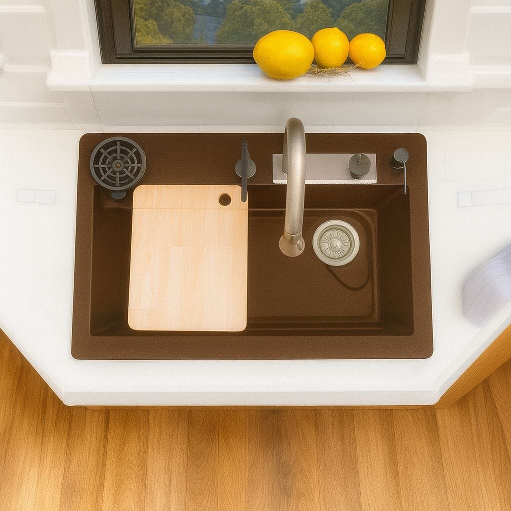 All in One Quartz Kitchen Sink