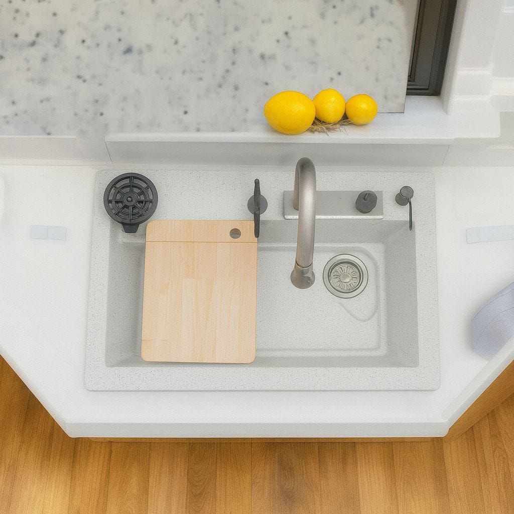All in One Quartz Kitchen Sink