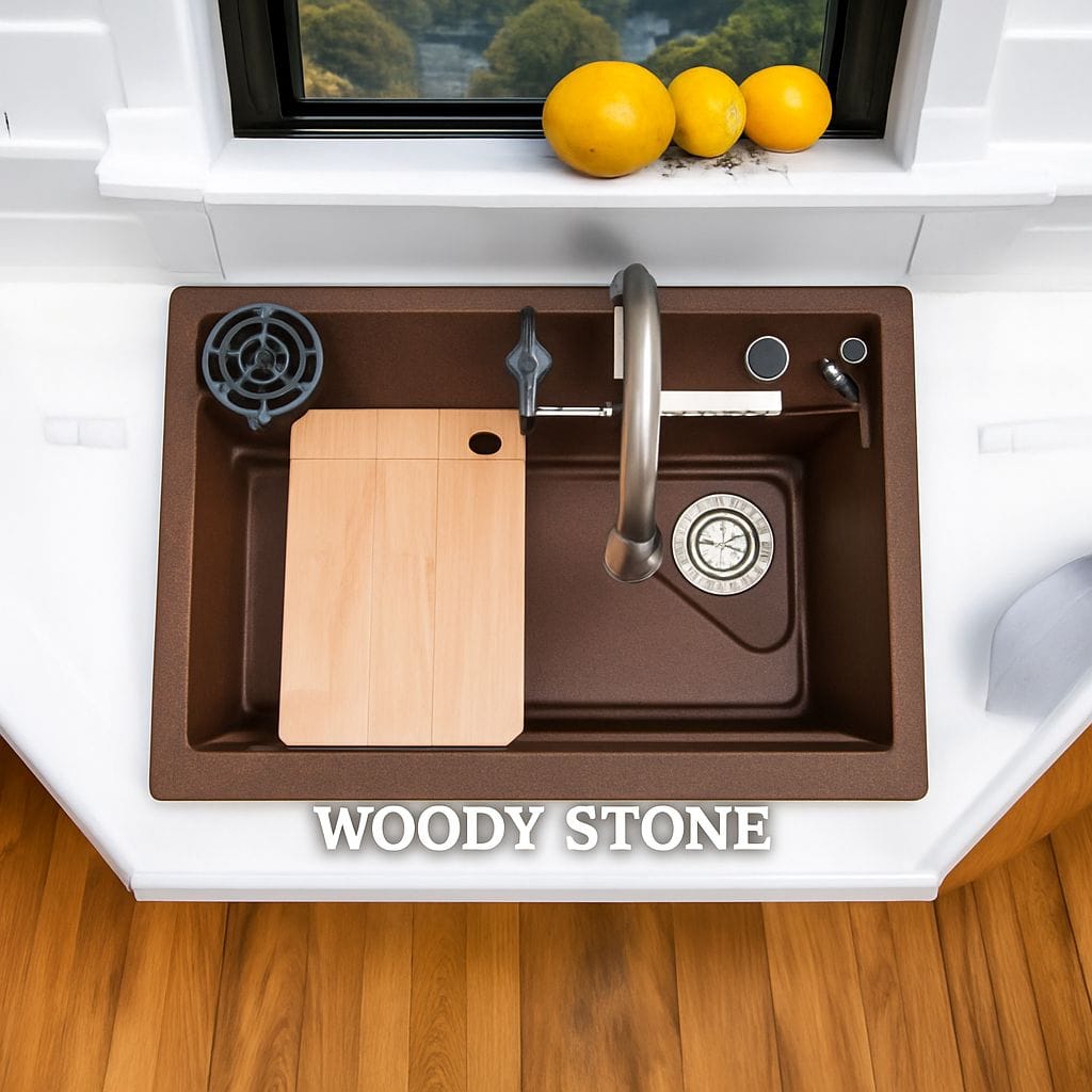 All in One Quartz Kitchen Sink