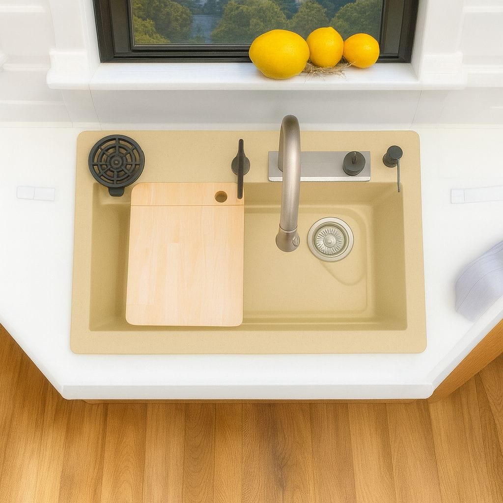 All in One Quartz Kitchen Sink