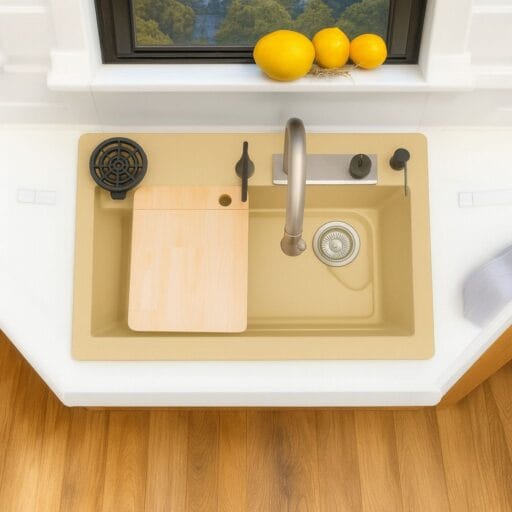 All in One Quartz Kitchen Sink
