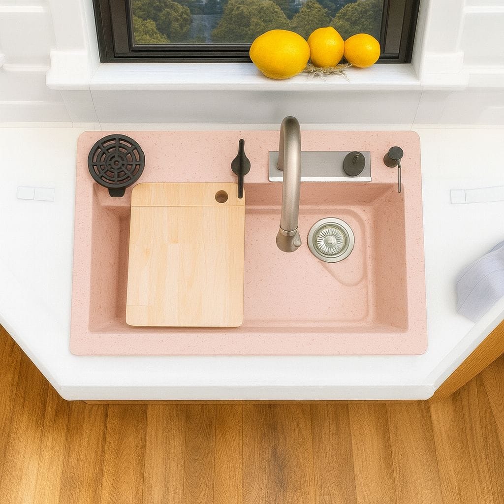 All in One Quartz Kitchen Sink