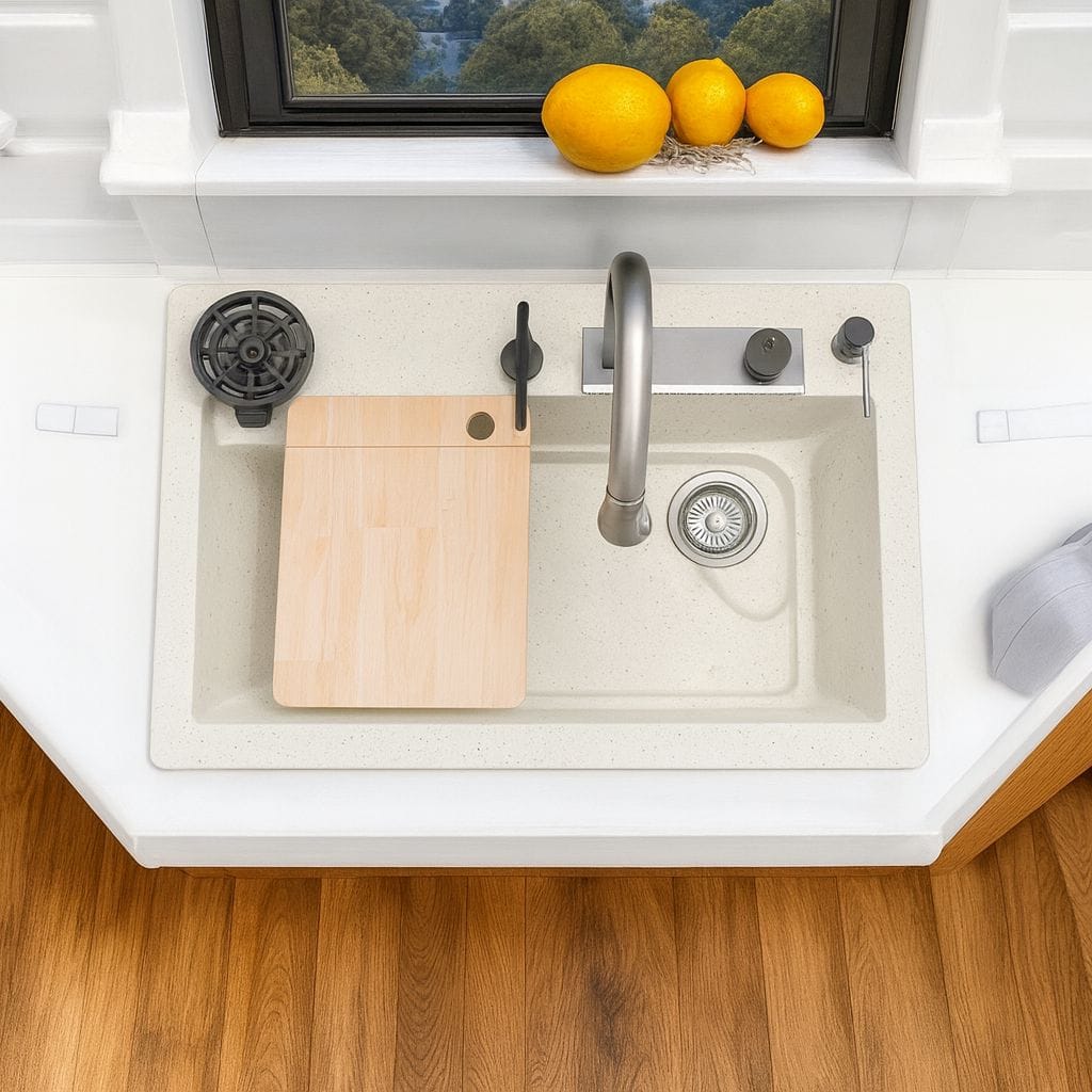All in One Quartz Kitchen Sink