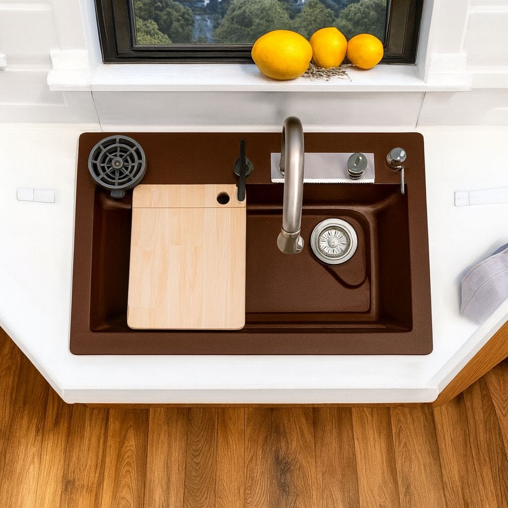 All in One Quartz Kitchen Sink