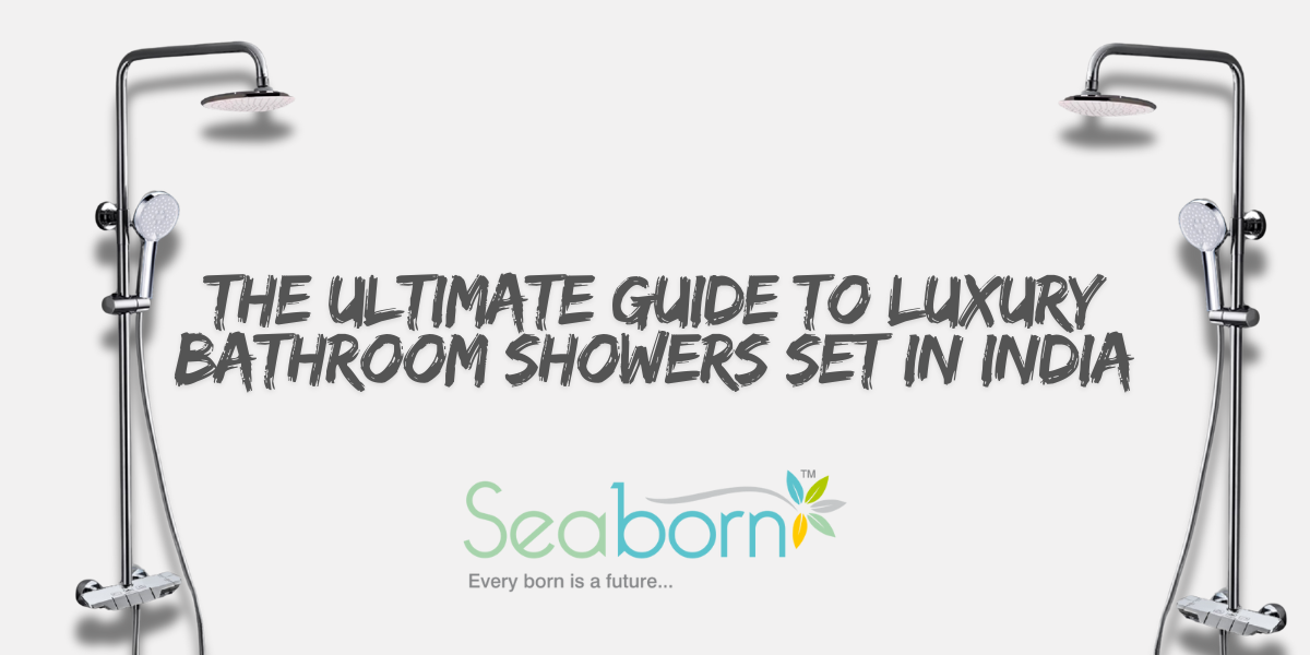 Stainless steel bathroom shower panel with body massage jets and digital display.